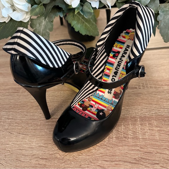 HARAJUKU LOVERS DIAMOND BLACK STILETTO HEELS BY GWEN STEFANI - Picture 3 of 13